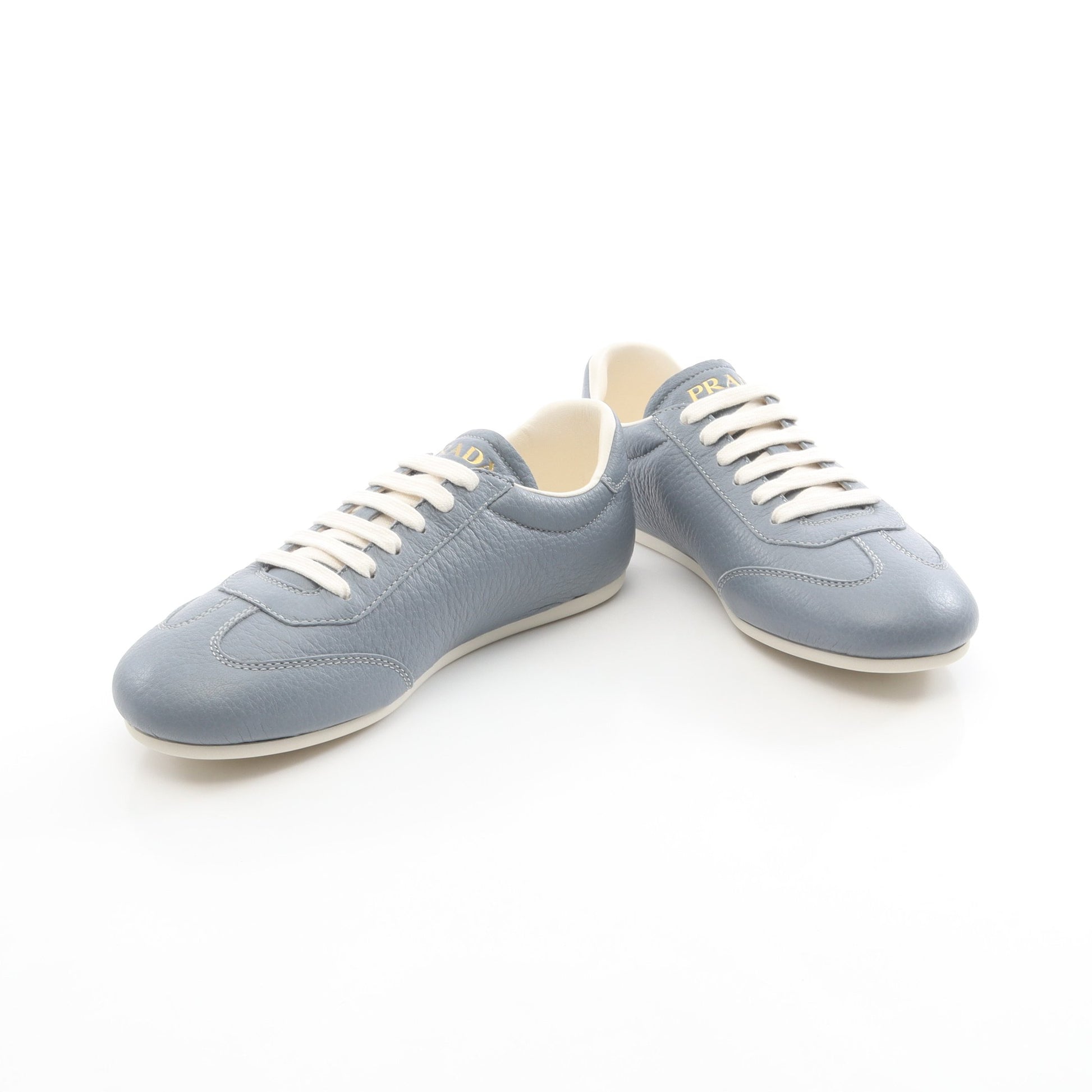 スニーカー レザー ブルーグレー プラダ シューズ PRADA
