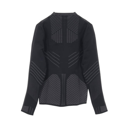 テクニカルニット スウェットシャツ ブラック オレンジ プラダ トップス PRADA