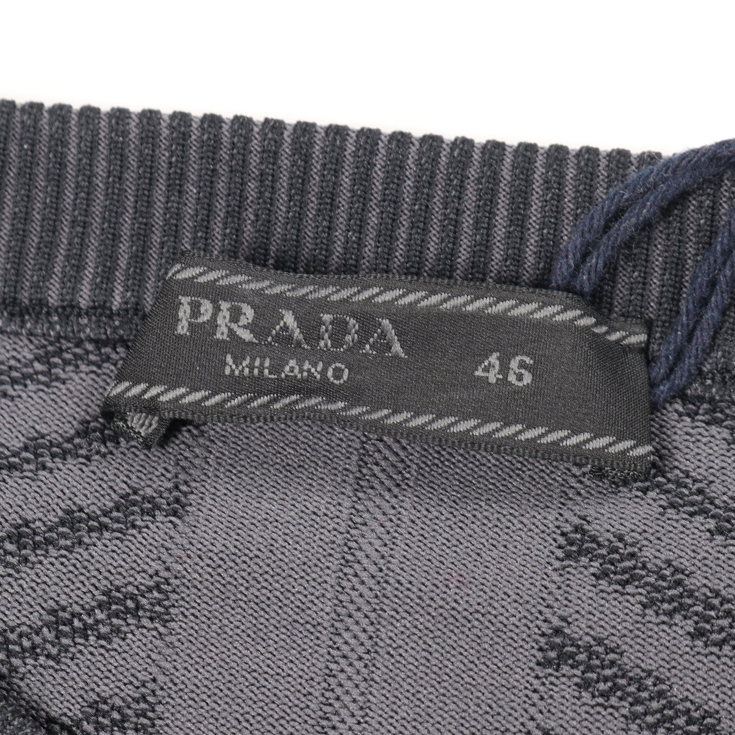 テクニカルニット スウェットシャツ ブラック オレンジ プラダ トップス PRADA