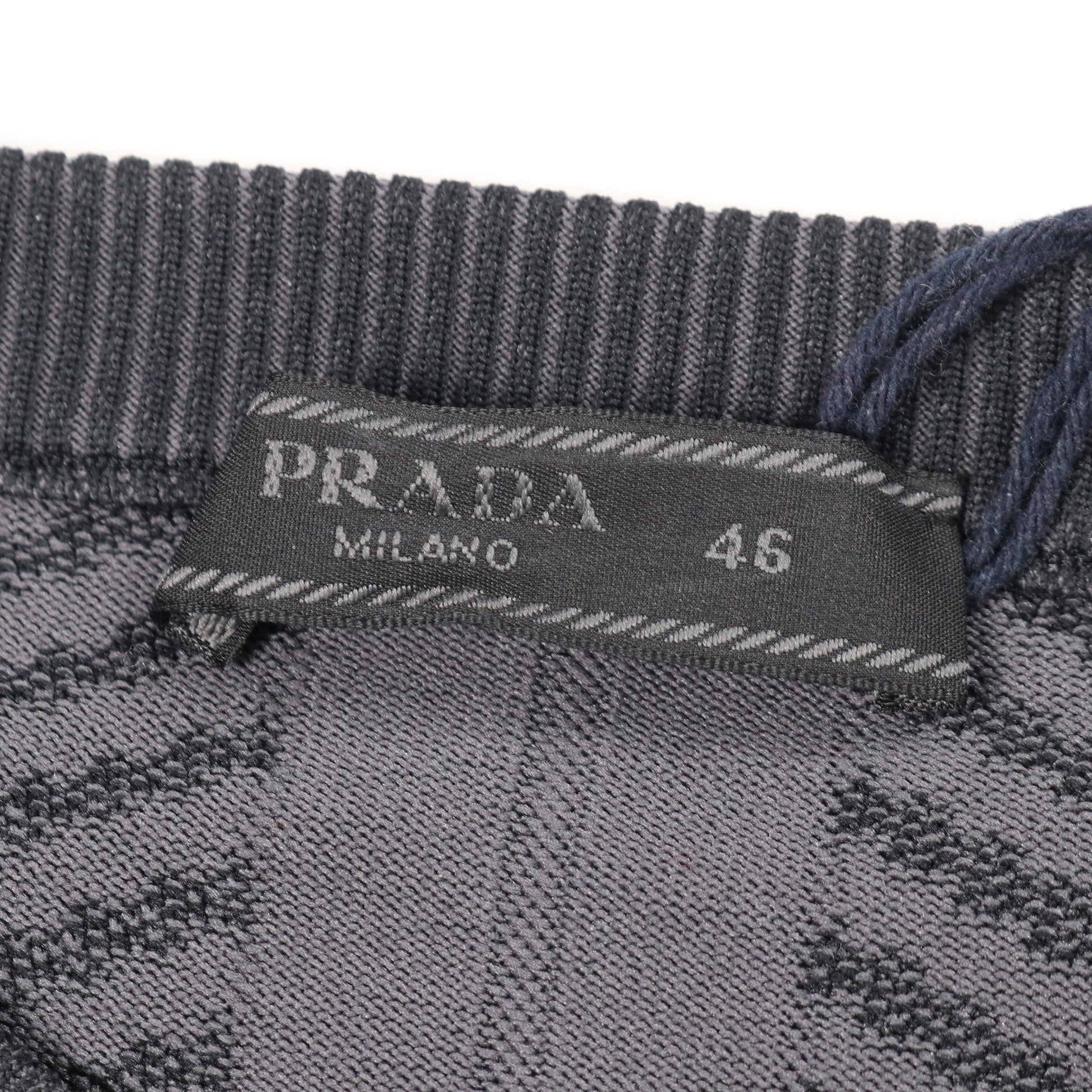 テクニカルニット スウェットシャツ ブラック オレンジ プラダ トップス PRADA