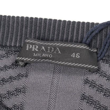 テクニカルニット スウェットシャツ ブラック オレンジ プラダ トップス PRADA