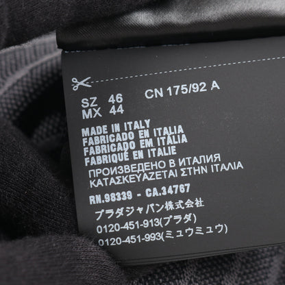 テクニカルニット スウェットシャツ ブラック オレンジ プラダ トップス PRADA