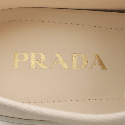 スニーカー キャンバス ライトベージュ 三角ロゴ プラダ シューズ PRADA