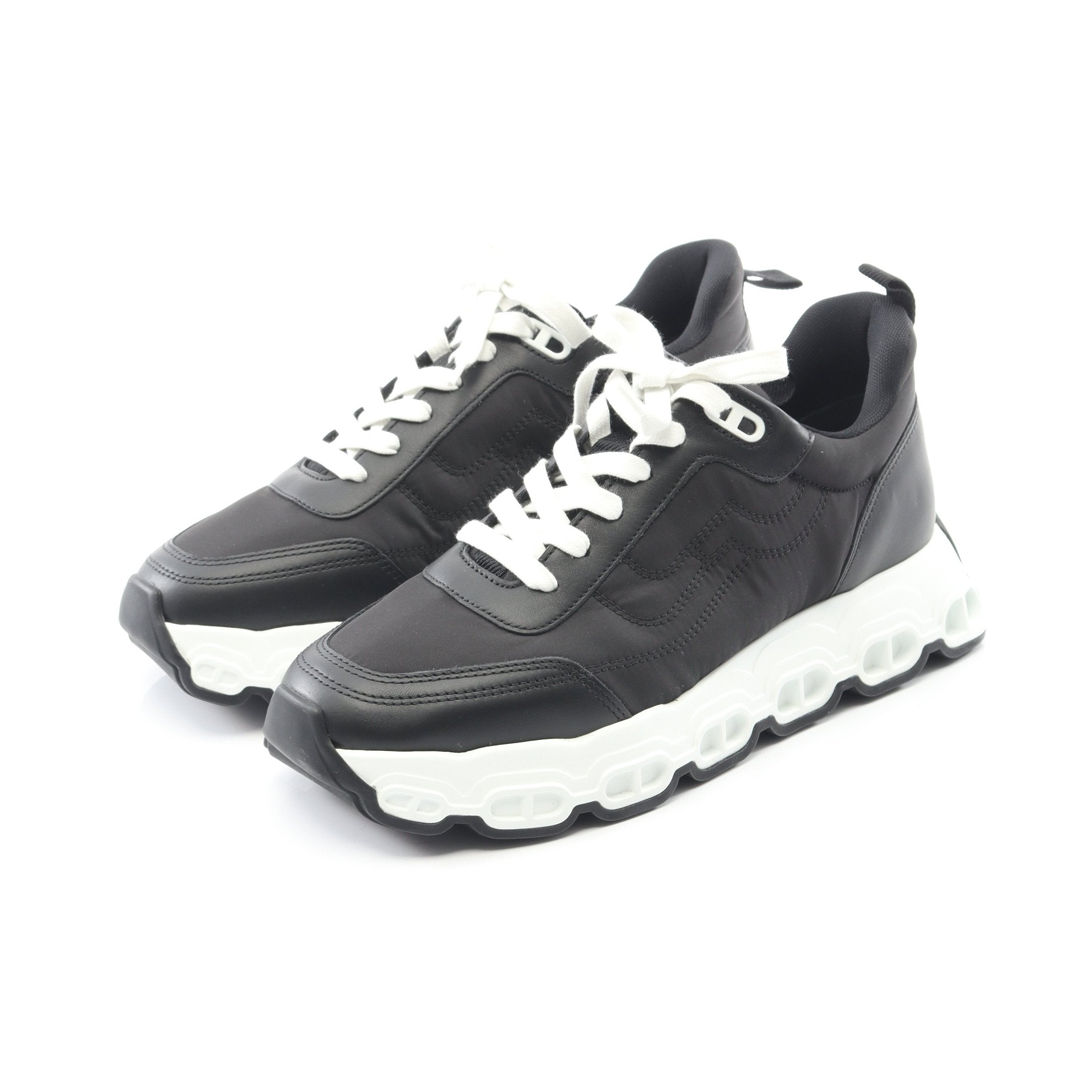 インパルス スニーカー ファブリック レザー ブラック エルメス – RECLO