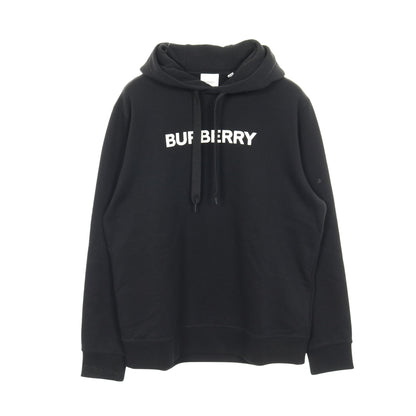 ロゴプリント プルオーバーパーカー コットン ブラック バーバリー トップス BURBERRY