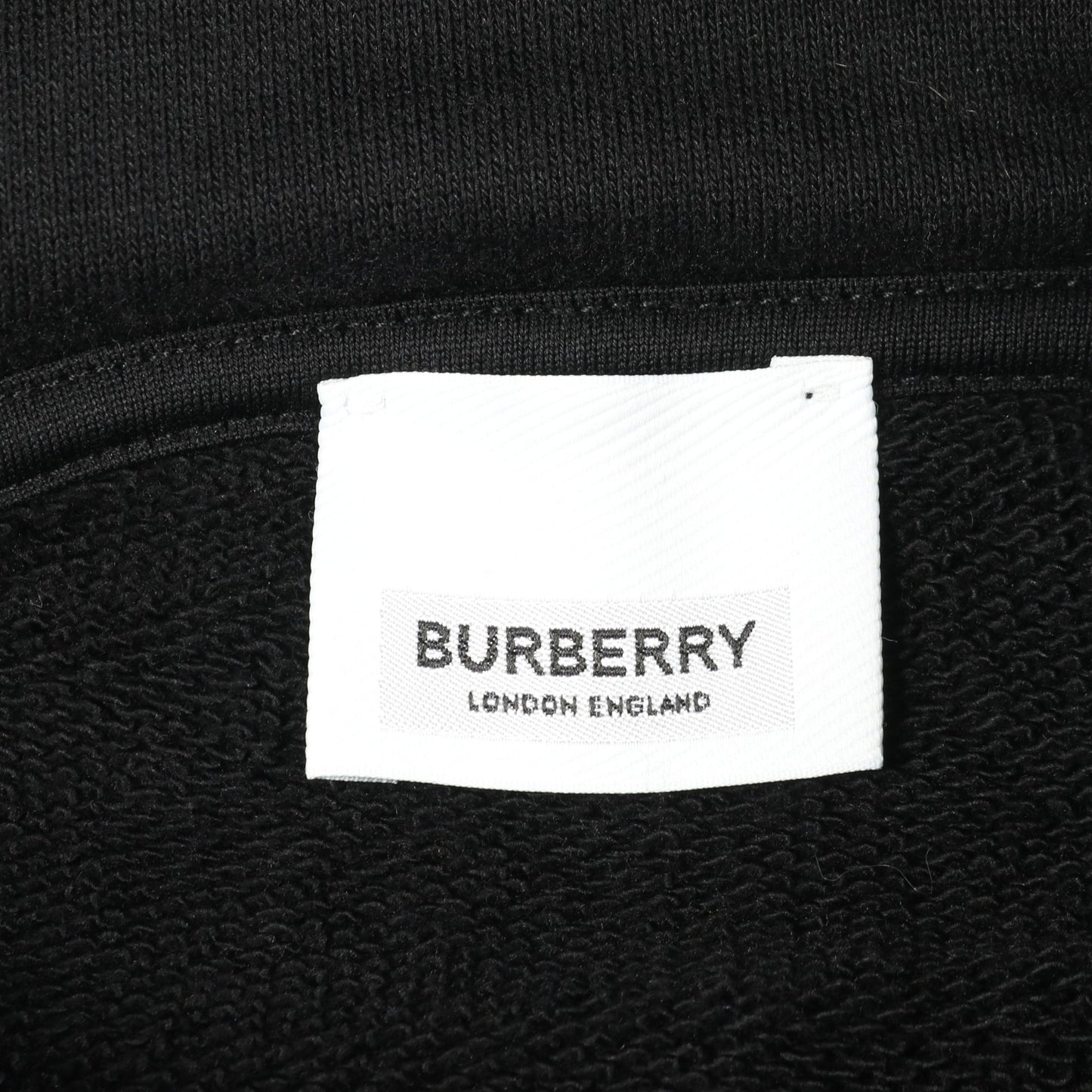 ロゴプリント プルオーバーパーカー コットン ブラック バーバリー トップス BURBERRY