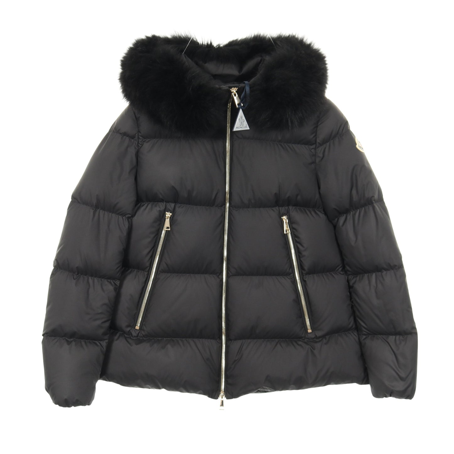 LAICHEFUR ダウンジャケット ブラック フード付き モンクレール アウター MONCLER
