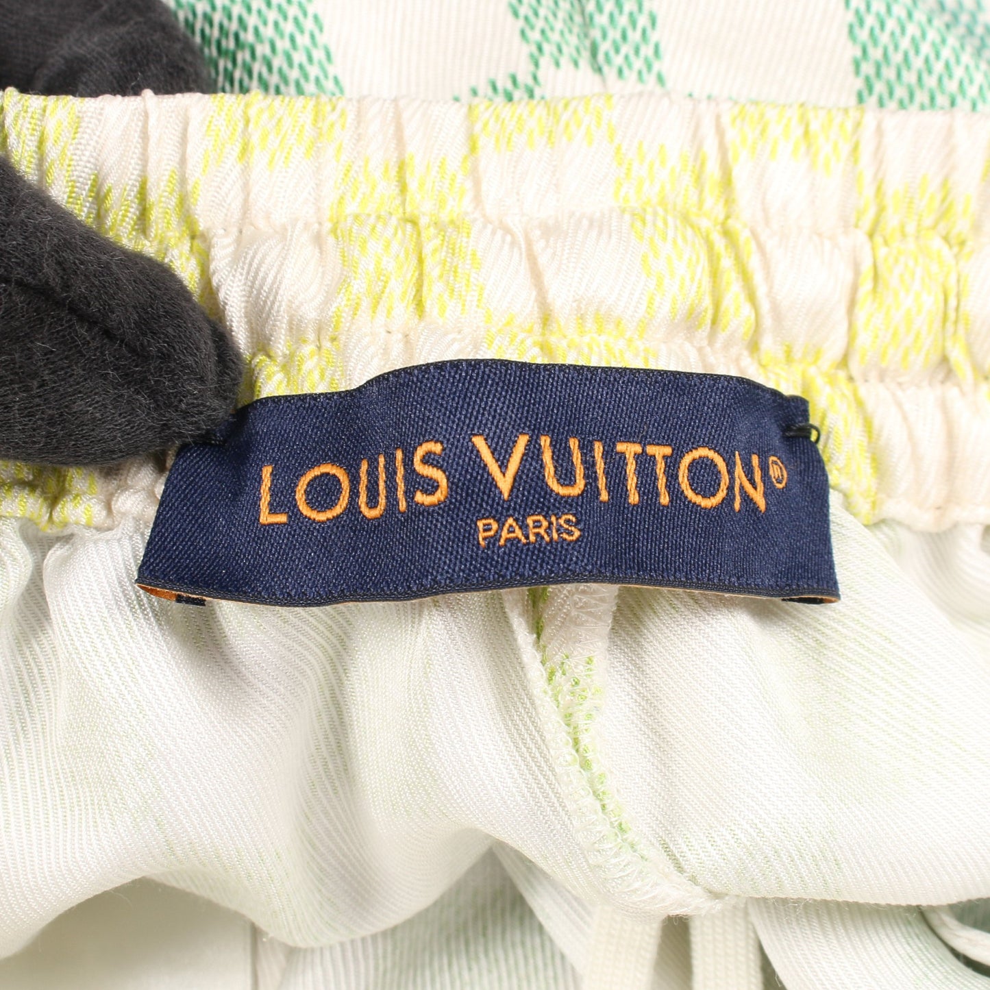 ダミエ グラディエント プリントシルクショーツ イージーパンツ シルク コットン ホワイト グリーン ブルー ルイヴィトン ボトムス LOUIS VUITTON
