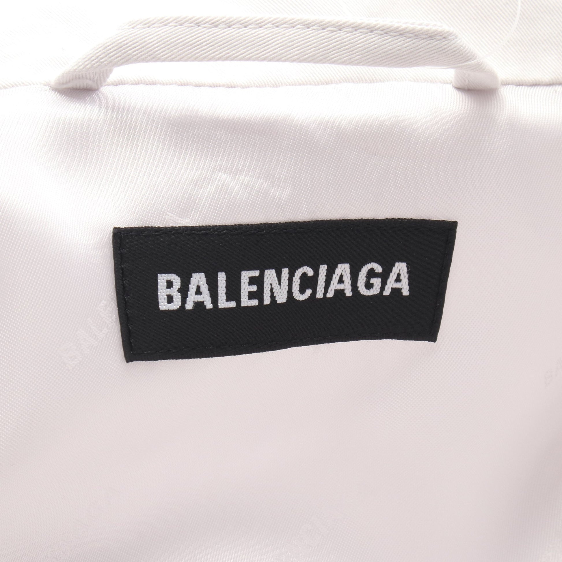 ステンカラーコート コットン オフホワイト バレンシアガ アウター BALENCIAGA