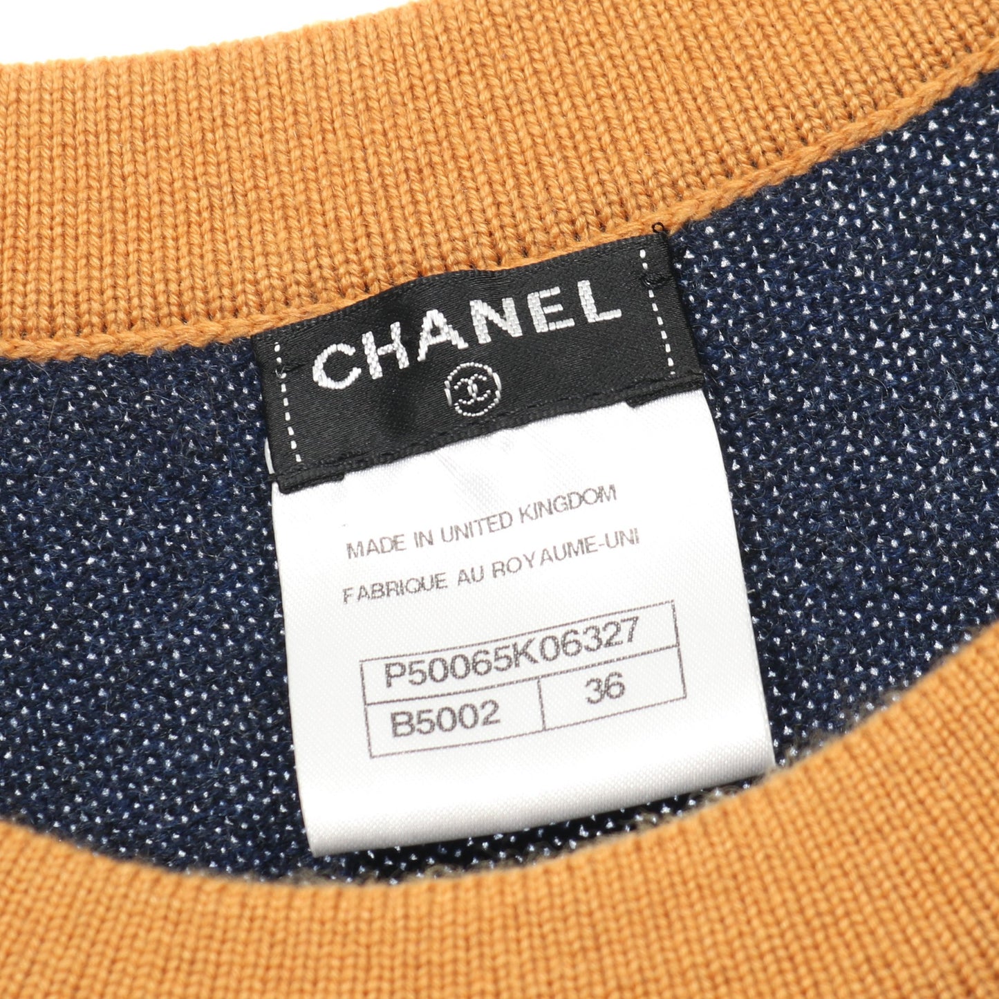 ココマークボタン ニットワンピース カシミヤ ネイビー イエロー 裾ジップ シャネル ワンピース CHANEL