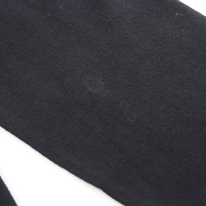 Hロゴ ニット Vネック シルク コットン ブラック エルメス トップス HERMES