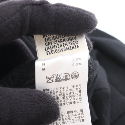 Hロゴ ニット Vネック シルク コットン ブラック エルメス トップス HERMES