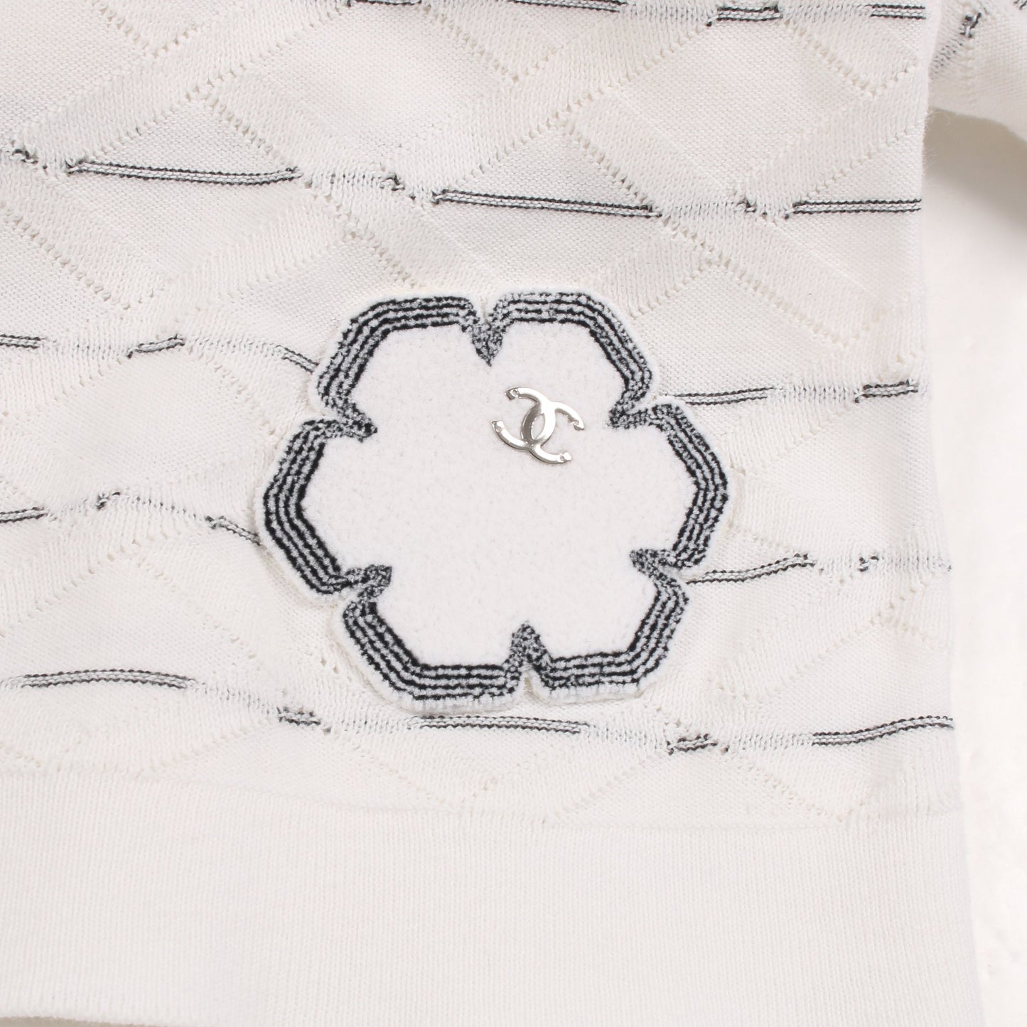 ココマーク ニット コットン ホワイト ブラック シャネル トップス CHANEL