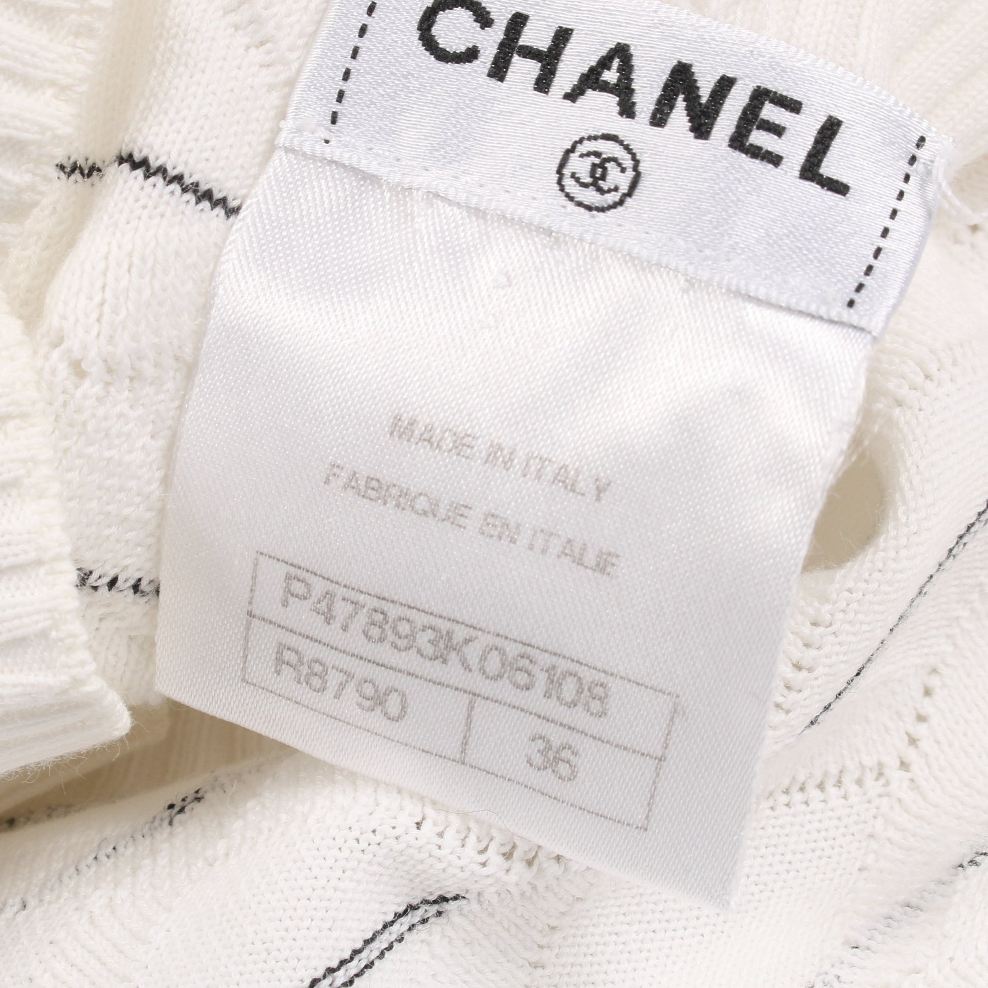 ココマーク ニット コットン ホワイト ブラック シャネル トップス CHANEL