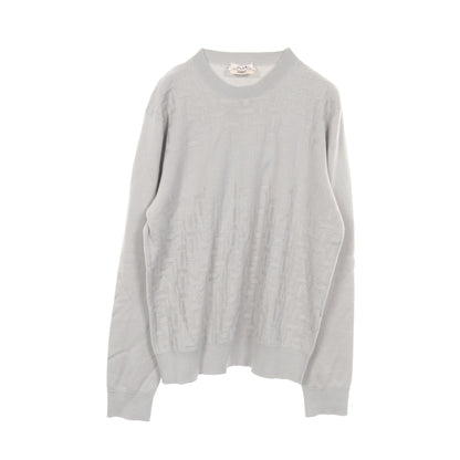 Point Faubourg ニット カシミヤ シルク ライトグレー エルメス トップス HERMES