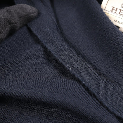 ニット クルーネック ウール ネイビー エルメス トップス HERMES