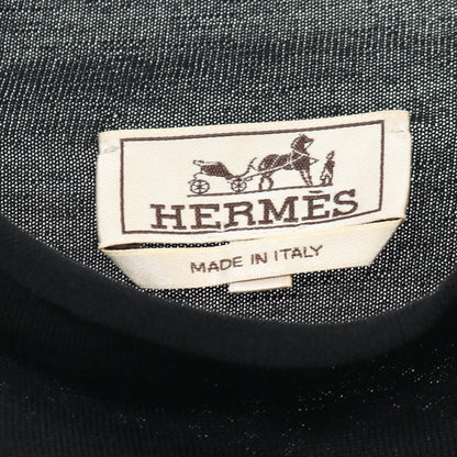 ニット ウール ブラック ショルダーボタン エルメス トップス HERMES