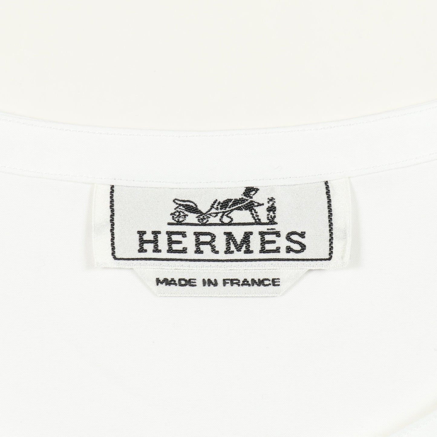 シャツ ヘンリーネック コットン ホワイト グレー ライトブルー エルメス トップス HERMES