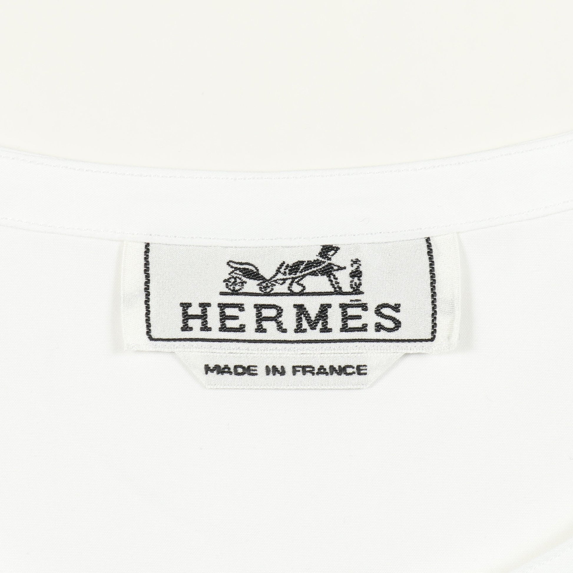 シャツ ヘンリーネック コットン ホワイト グレー ライトブルー エルメス トップス HERMES