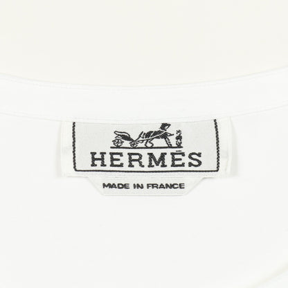 シャツ ヘンリーネック コットン ホワイト グレー ライトブルー エルメス トップス HERMES