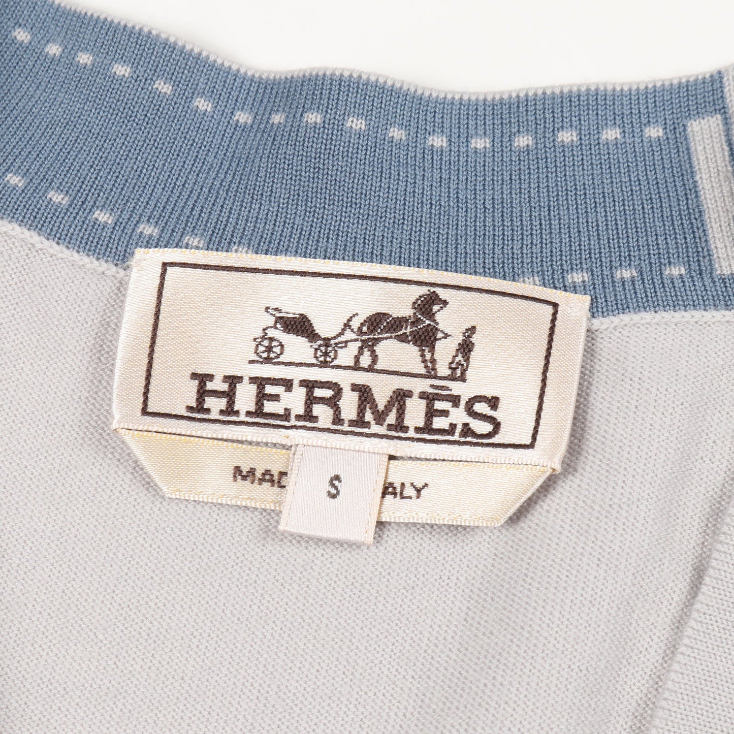 カーディガン Vネック ウール グレー エルメス トップス HERMES
