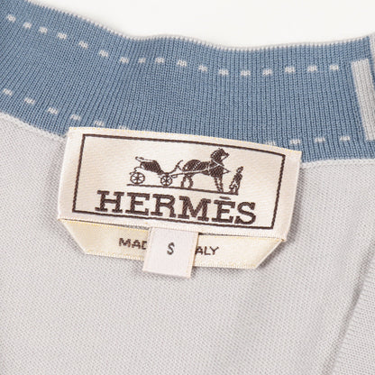 カーディガン Vネック ウール グレー エルメス トップス HERMES