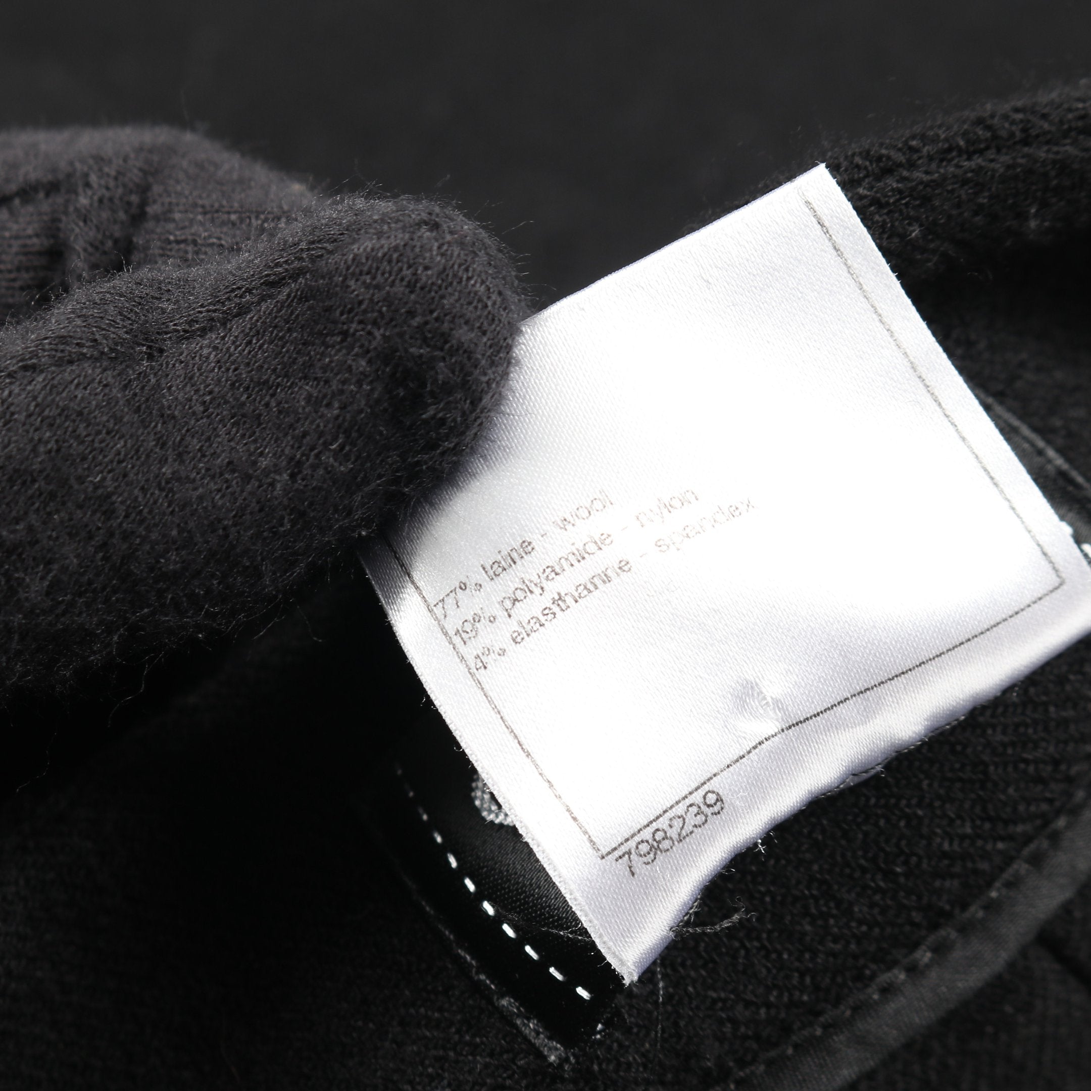 ココマークボタン スカート ウール ナイロン ブラック シャネル – RECLO