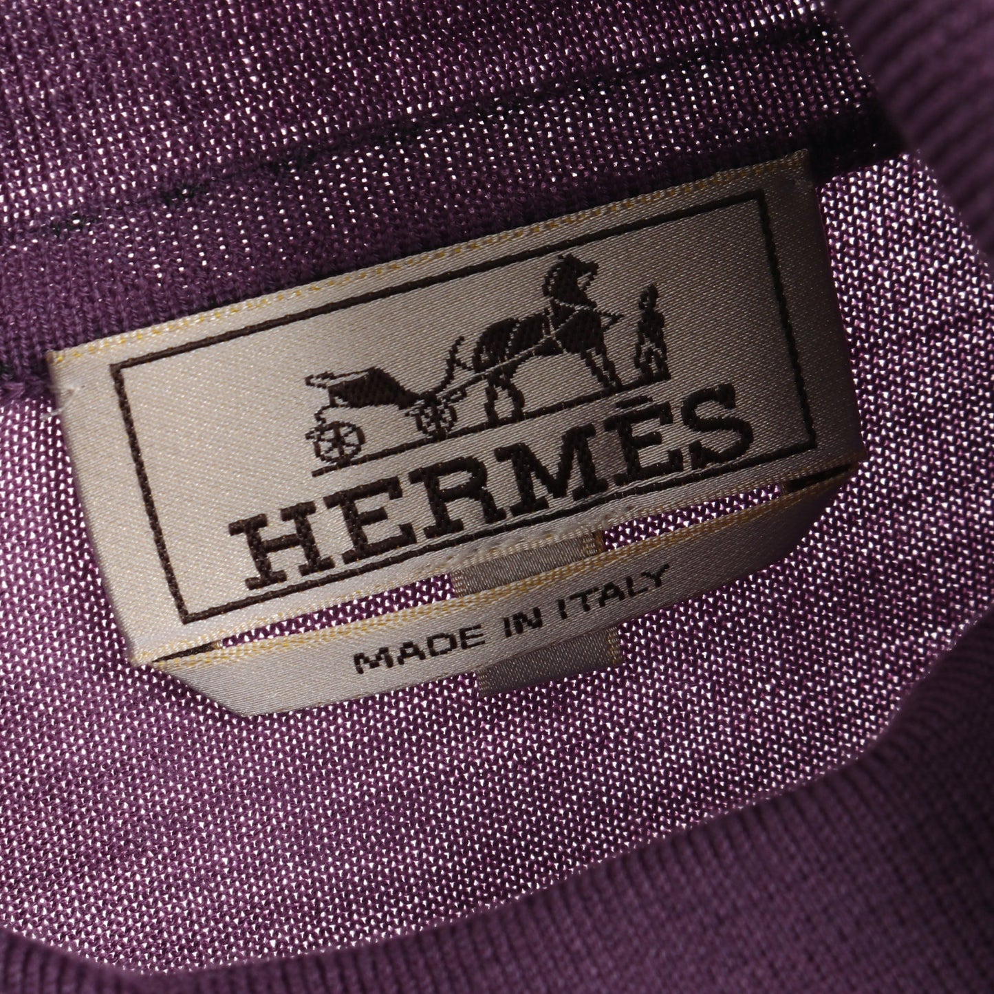 ニット タートルネック ウール パープル エルメス トップス HERMES