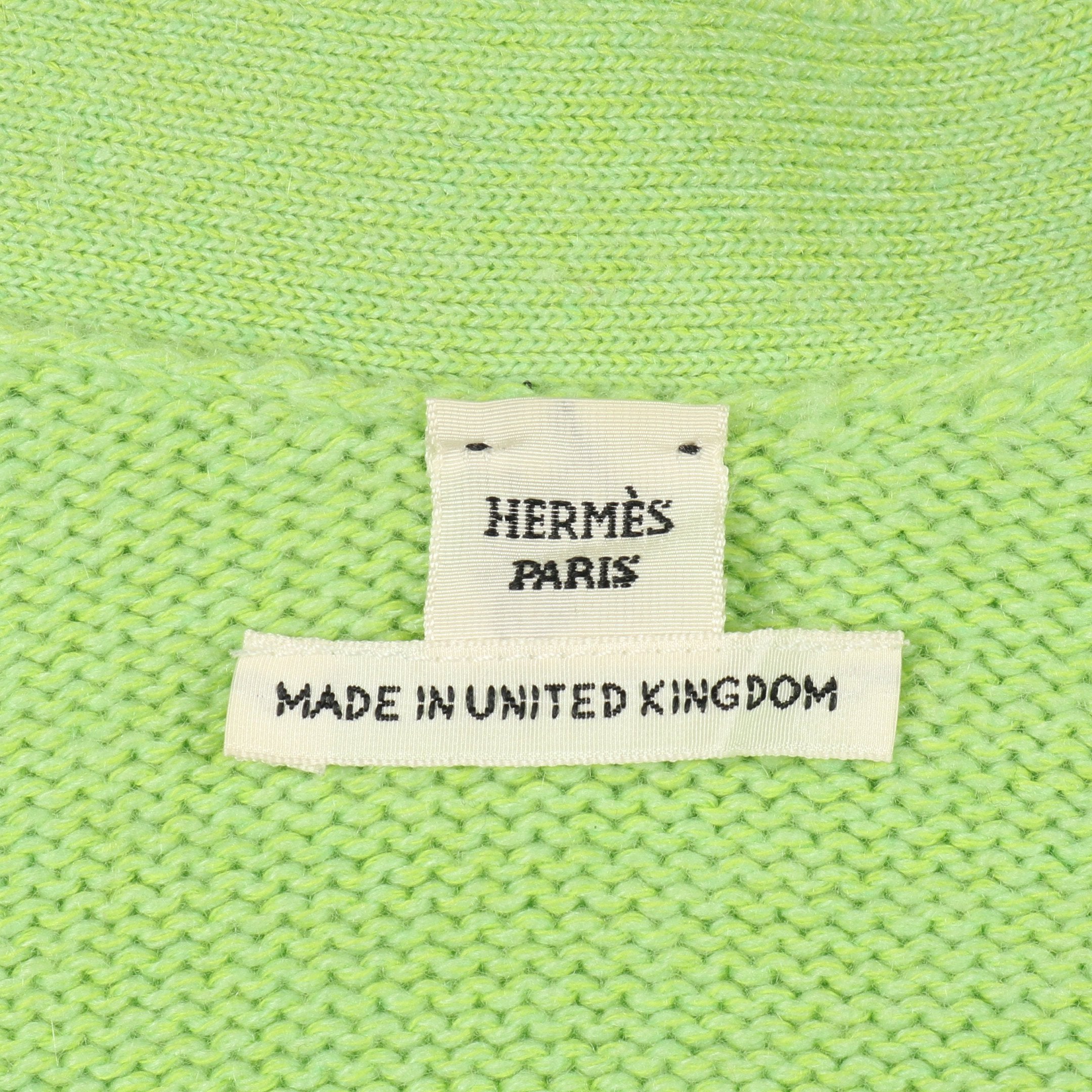 HERMES ロングカーディガン セリエボタン カシミヤ　極美品　クリーニング済 HERMES（エルメス） 極美品◎正規品 UK製 21SS セリエボタン カシミヤ