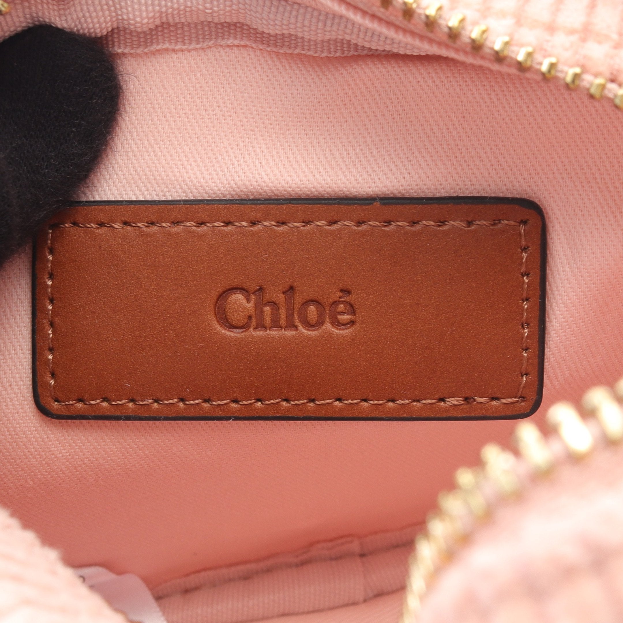 クロエ Chloe ショルダーバッグ バッグ キャンバス レザー コーデュロイ レディース ピンク系 / ブラウン系 C20274454 【新品】 ショルダーバッグ レザー キャンバス コーデュロイ ピンク ブラウン