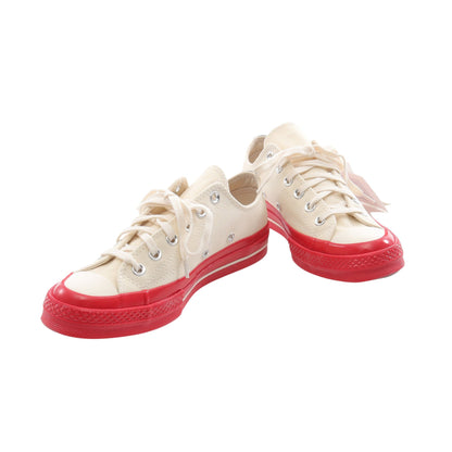 PLAY COMME des GARCONS × CONVERSE スニーカー キャンバス オフホワイト レッド プレイコムデギャルソン シューズ PLAY COMME des GARCONS