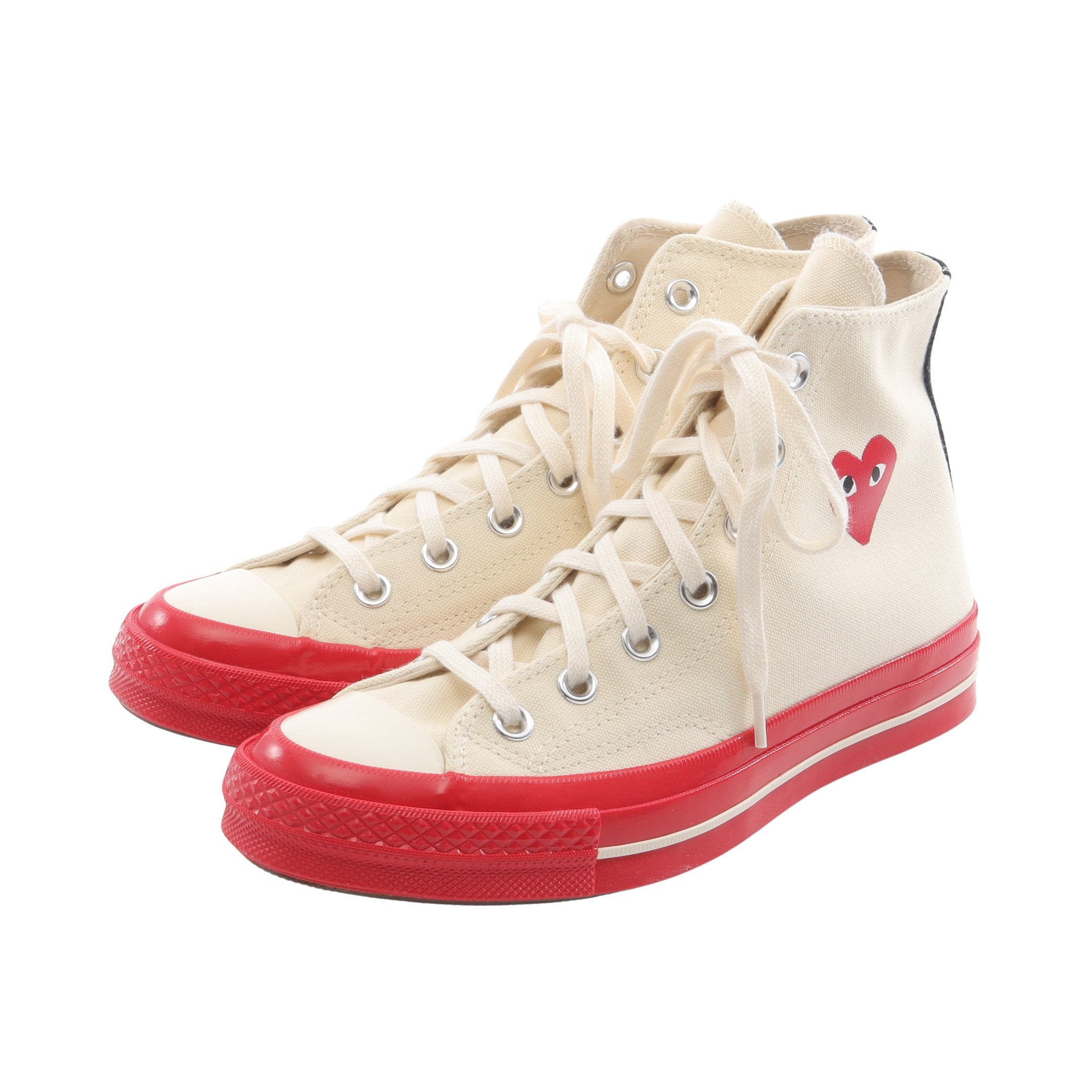PLAY COMME des GARCONS × CONVERSE ハイカットスニーカー キャンバス