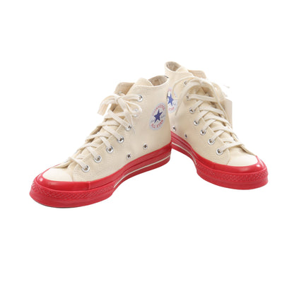 PLAY COMME des GARCONS × CONVERSE ハイカットスニーカー キャンバス オフホワイト レッド プレイコムデギャルソン シューズ PLAY COMME des GARCONS