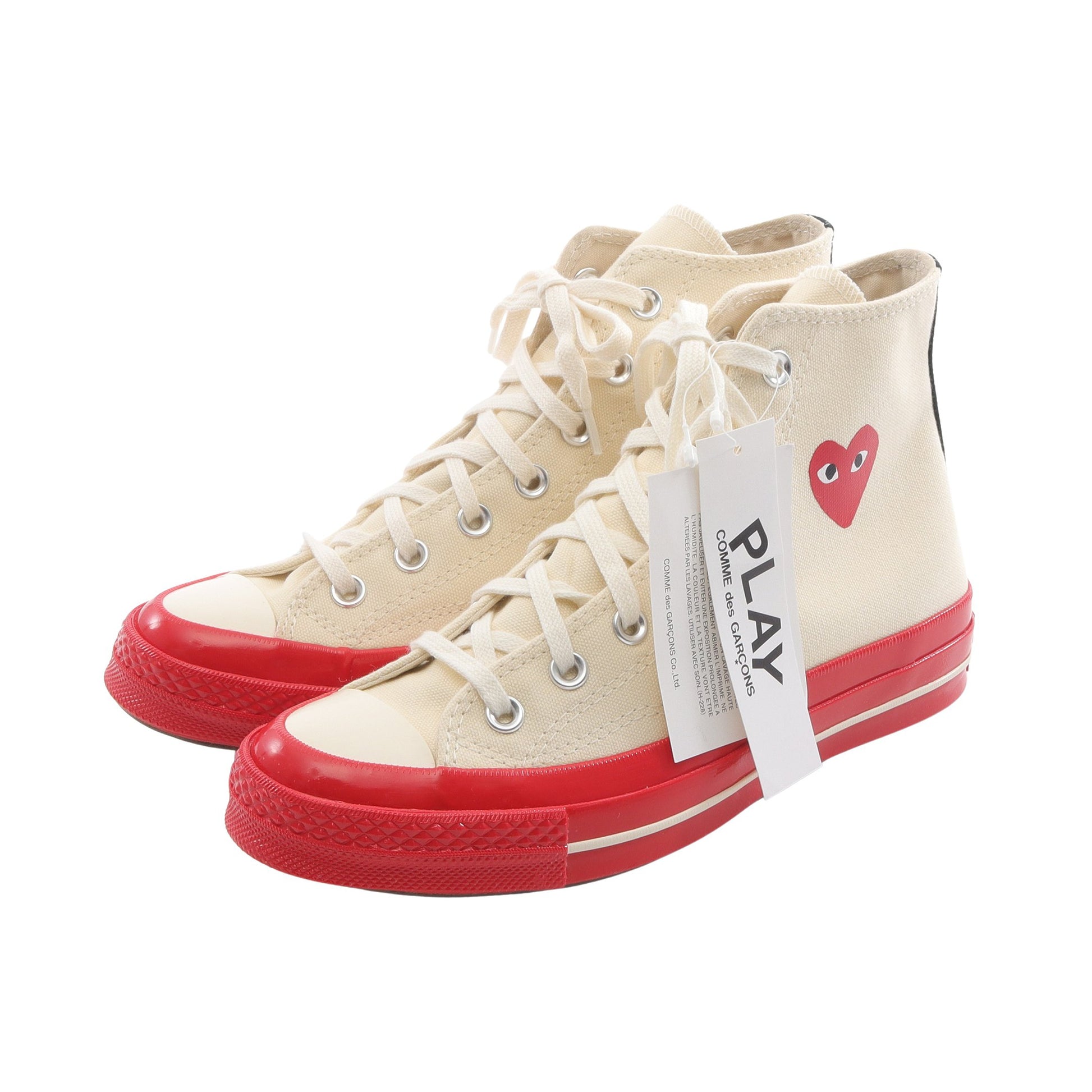 PLAY COMME des GARCONS × CONVERSE ハイカットスニーカー キャンバス 