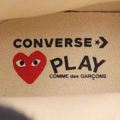 PLAY COMME des GARCONS × CONVERSE ハイカットスニーカー キャンバス オフホワイト レッド プレイコムデギャルソン シューズ PLAY COMME des GARCONS