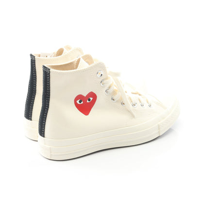 PLAY COMME des GARCONS × CONVERSE ハイカットスニーカー キャンバス オフホワイト ブラック プレイコムデギャルソン シューズ PLAY COMME des GARCONS