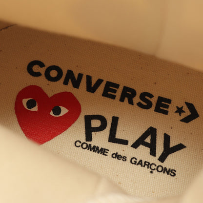 PLAY COMME des GARCONS × CONVERSE ハイカットスニーカー キャンバス オフホワイト ブラック プレイコムデギャルソン シューズ PLAY COMME des GARCONS