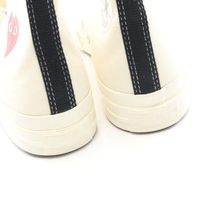 PLAY COMME des GARCONS × CONVERSE ハイカットスニーカー キャンバス オフホワイト ブラック プレイコムデギャルソン シューズ PLAY COMME des GARCONS