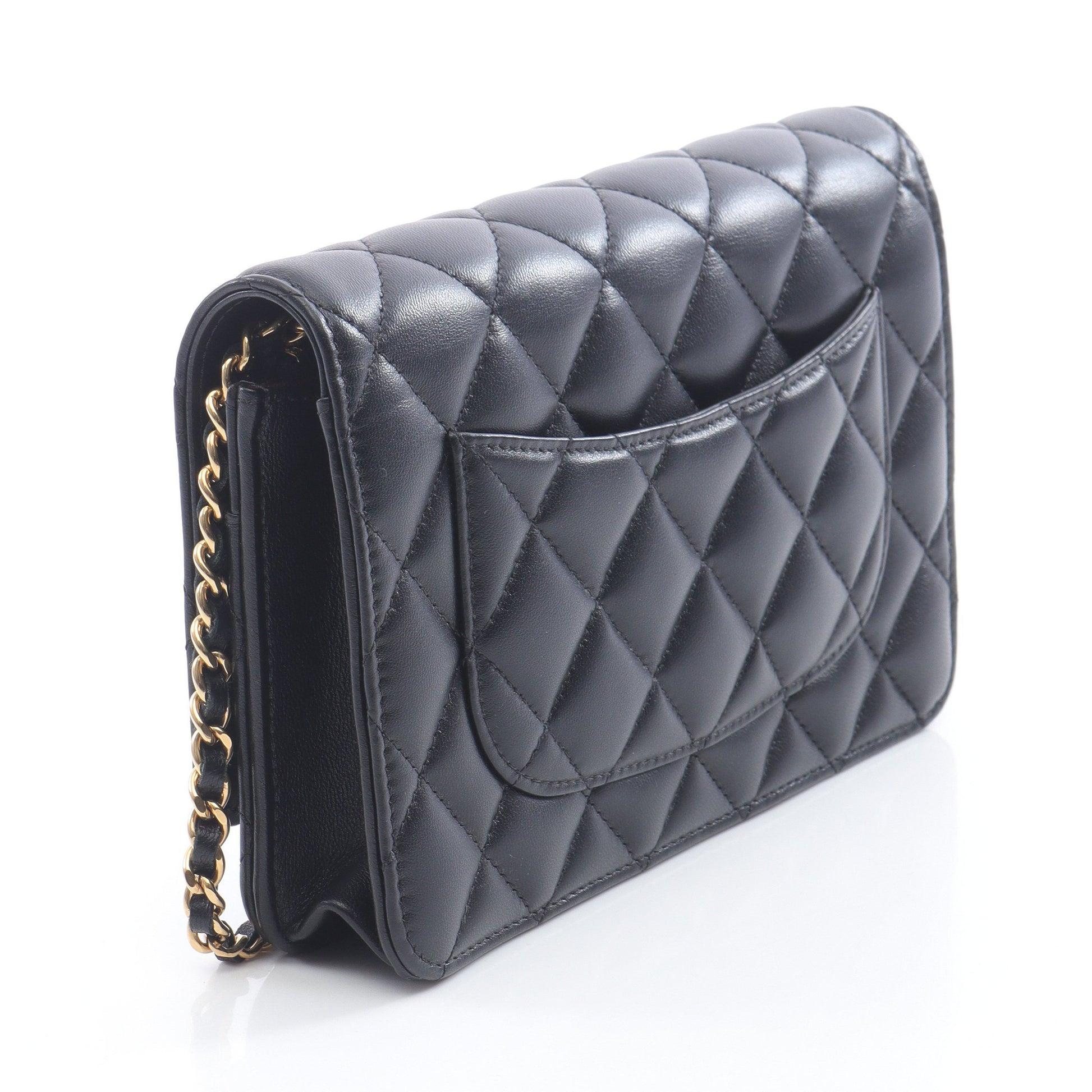 マトラッセ チェーンウォレット ラムスキン ブラック ゴールド金具 シャネル バッグ CHANEL