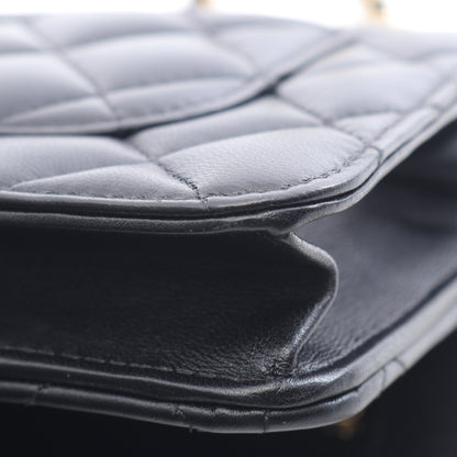 マトラッセ チェーンウォレット ラムスキン ブラック ゴールド金具 シャネル バッグ CHANEL