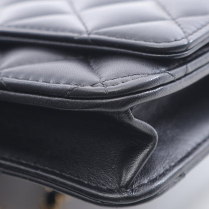 マトラッセ チェーンウォレット ラムスキン ブラック ゴールド金具 シャネル バッグ CHANEL