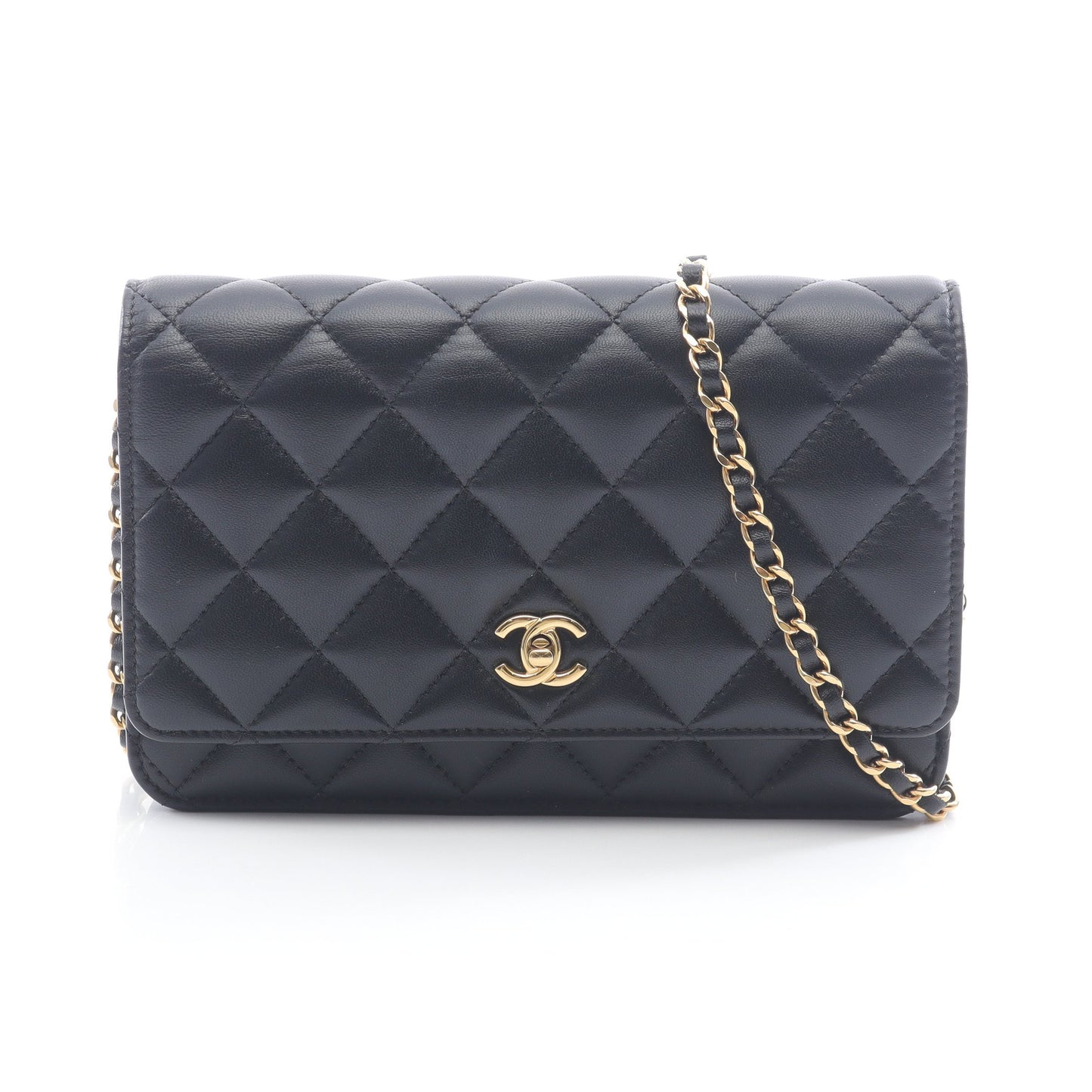 マトラッセ チェーンウォレット ラムスキン ブラック ゴールド金具 シャネル バッグ CHANEL