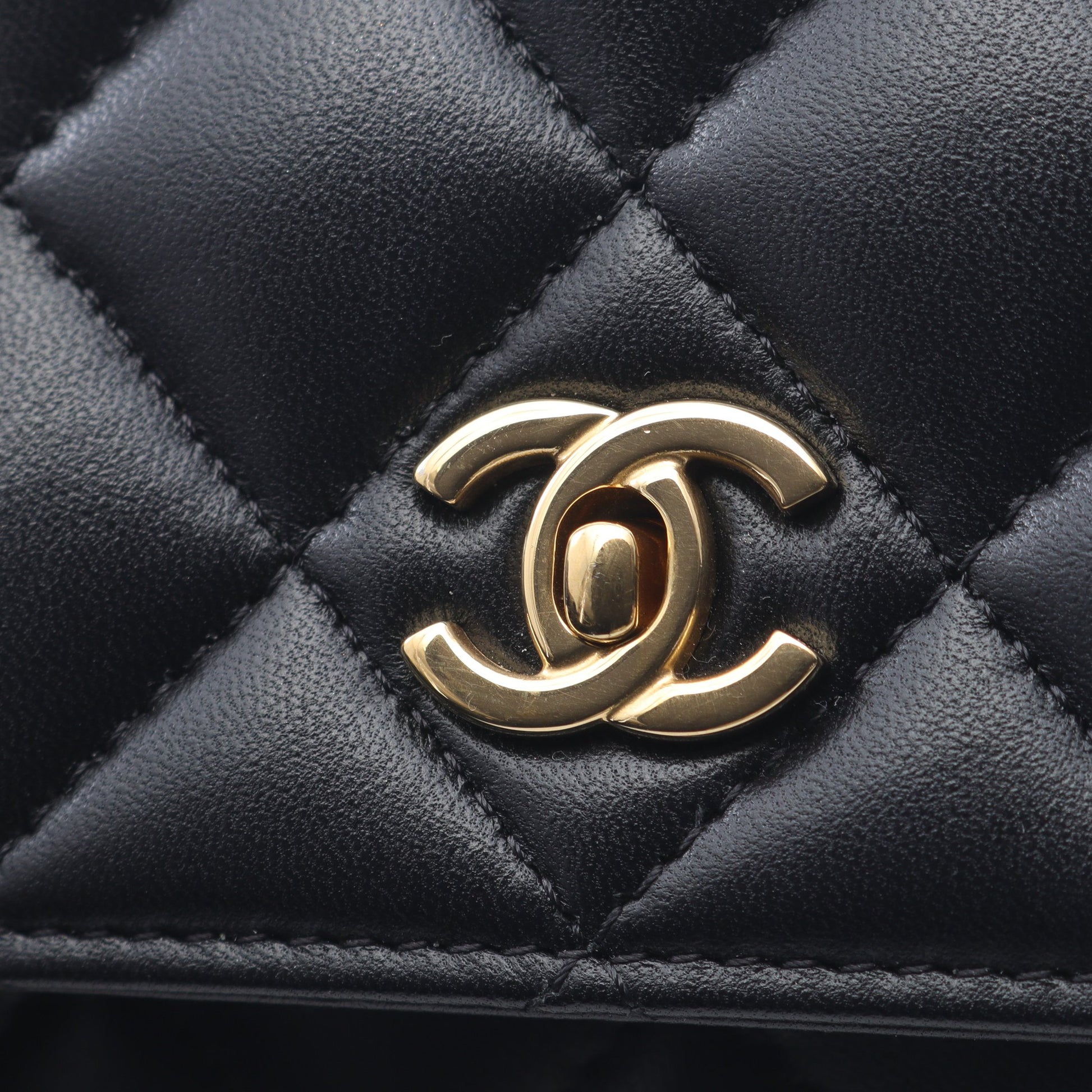 マトラッセ チェーンウォレット ラムスキン ブラック ゴールド金具 シャネル バッグ CHANEL