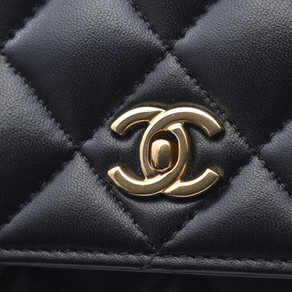 マトラッセ チェーンウォレット ラムスキン ブラック ゴールド金具 シャネル バッグ CHANEL