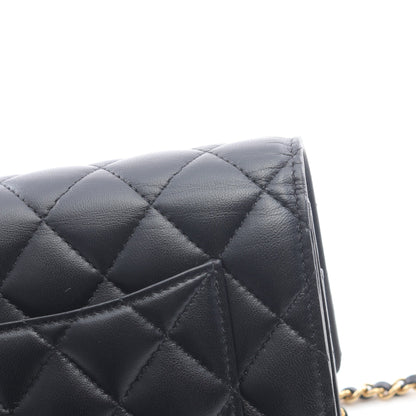 マトラッセ チェーンウォレット ラムスキン ブラック ゴールド金具 シャネル バッグ CHANEL