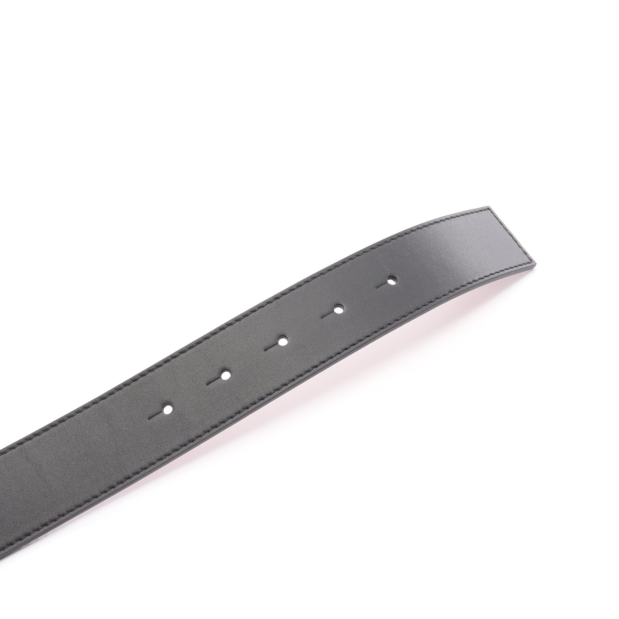 アナグラム ベルト レザー ブラック リバーシブル シルバー金具 ロエベ