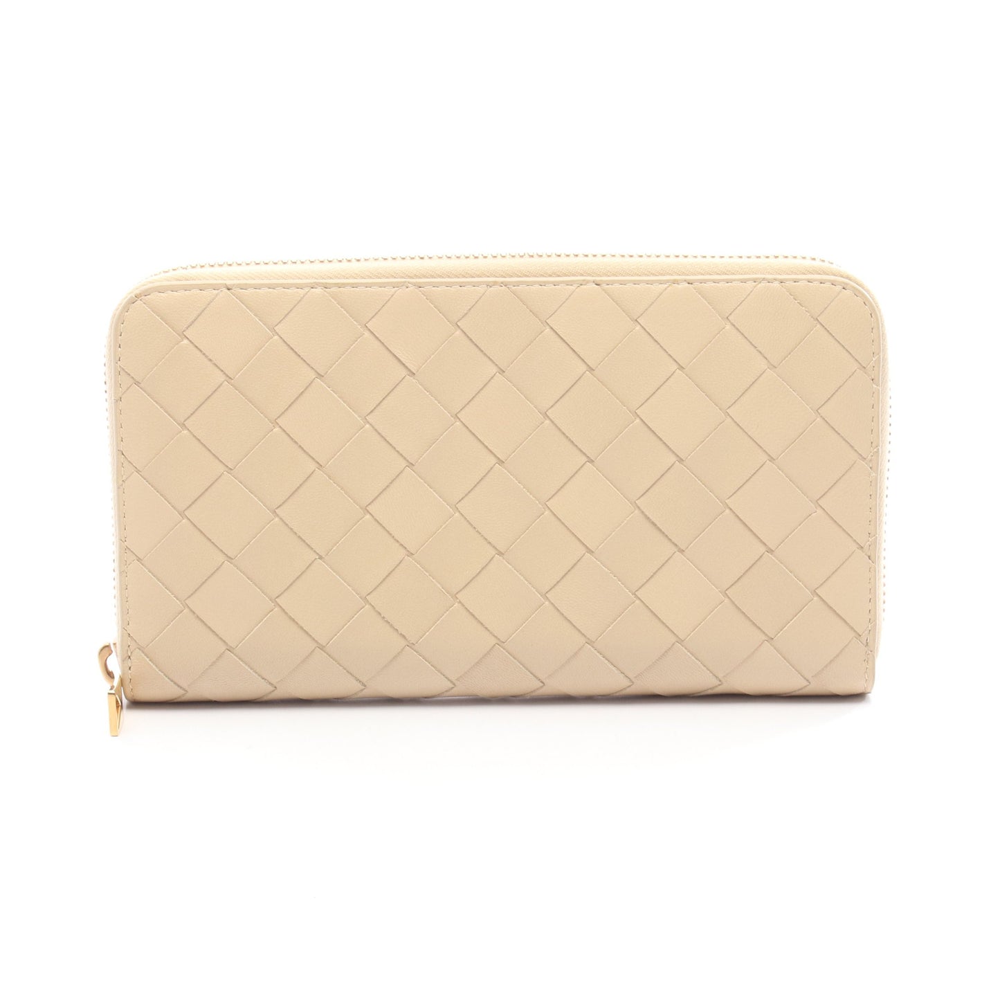 イントレチャート ラウンドファスナー長財布 レザー ベージュ ボッテガヴェネタ 財布・小物 BOTTEGA VENETA
