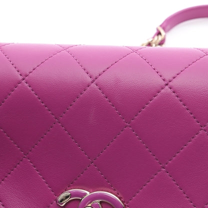 マトラッセ チェーンショルダーバッグ ラムスキン パープル ゴールド金具 シャネル バッグ CHANEL