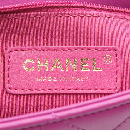 マトラッセ チェーンショルダーバッグ ラムスキン パープル ゴールド金具 シャネル バッグ CHANEL
