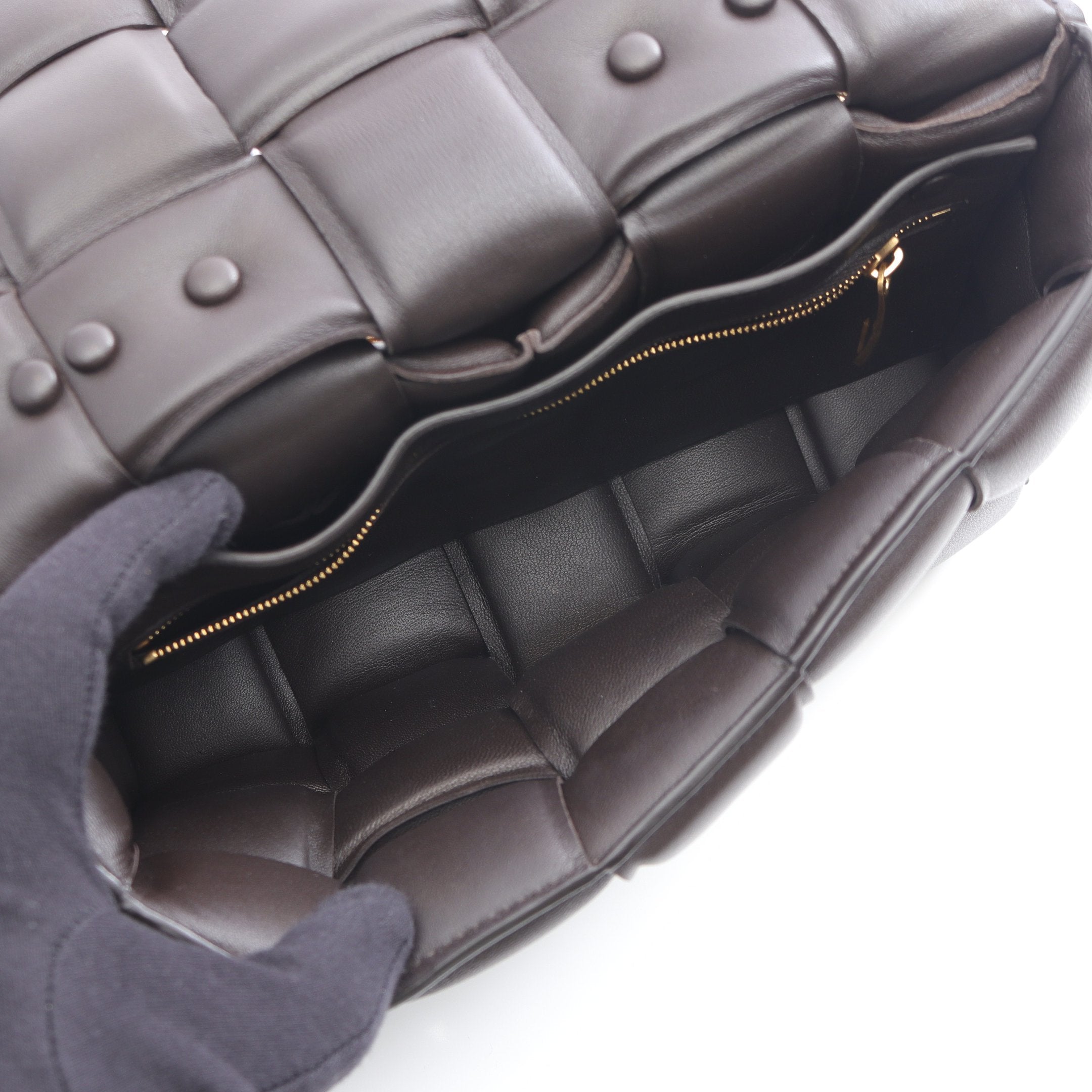 ザ チェーン カセット チェーンショルダーバッグ レザー ダーク